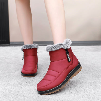 Bottes d'Hiver avec Fermeture Éclair pour Femme