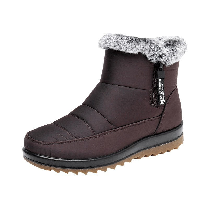 Bottes d'Hiver avec Fermeture Éclair pour Femme